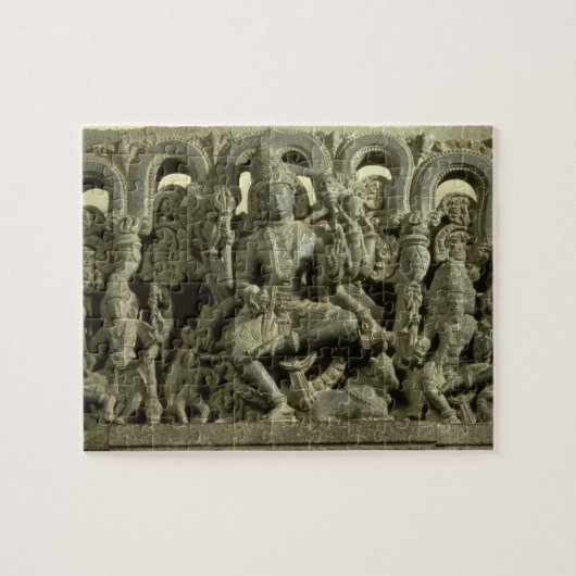 Lintel die de drieviendheid afschildert: Siva, Bra Legpuzzel (Horizontaal)