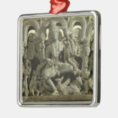 Lintel die de drieviendheid afschildert: Siva, Bra Metalen Ornament (Links)