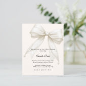 Lintel ivoor parels luxe Baby Shower uitnodiging (Staand voorkant)