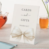 Lintel ivoren kaarten cadeaus bord reclamebord met voetstuk (Insitu)