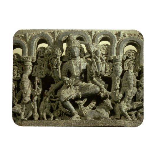 Lintel met afbeelding van de Trinity: Siva, Brahma Magneet (Horizontaal)