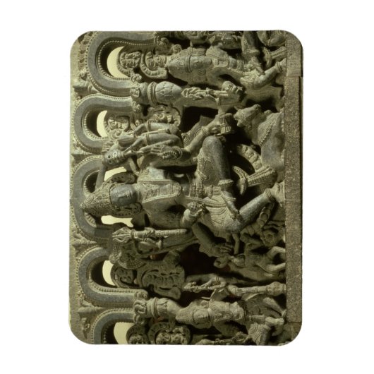 Lintel met afbeelding van de Trinity: Siva, Brahma Magneet (Verticaal)