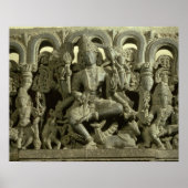 Lintel met afbeelding van de Trinity: Siva, Brahma Poster (Voorkant)