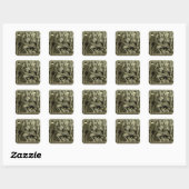 Lintel met afbeelding van de Trinity: Siva, Brahma Vierkante Sticker (Vel)