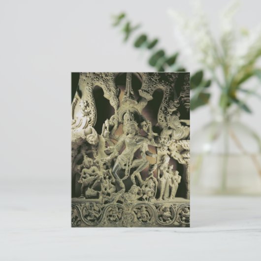 Lintel met Shiva Nataraja, Kakatiya dynasty Briefkaart (Staand voorkant)