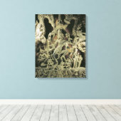 Lintel met Shiva Nataraja, Kakatiya dynasty Canvas Afdruk (Insitu (Houten vloer))