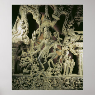 Lintel met Shiva Nataraja, Kakatiya dynasty Poster