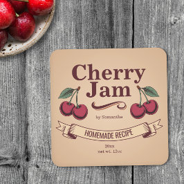 Lintelbanner - Vintage Kersenjam Etiket Sticker