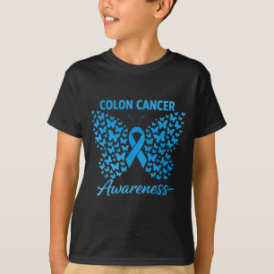 Linten blauw colorectale darmkanker bewustzijn t-shirt