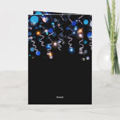 linten bokeh lampjes nieuwjaar party groet kaart (Achterkant)