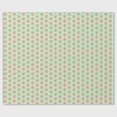Linten Boog Doodle KERST Feestdag Mint Rood Cadeaupapier (Vlak)