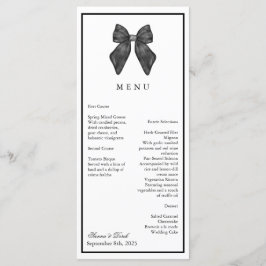 Linten Boog Klassieke Zwarte & Witte Huwelijk Menu