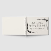 Linten Boog Moderne Elegante Trouw Gastenboek (Volledig)