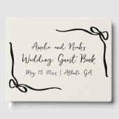 Linten Boog Moderne Elegante Trouw Gastenboek (Voorkant)