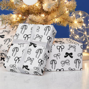 Linten Boog Patroon Kerst Cadeaupapier
