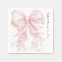 Linten Boog Roze Baby Shower