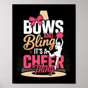 Linten en Bling Het Is Een Cheer Ding Cheerleading Poster