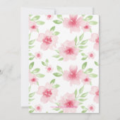 Linten en bogen Pink Gingham Girl Baby shower Kaart (Achterkant)