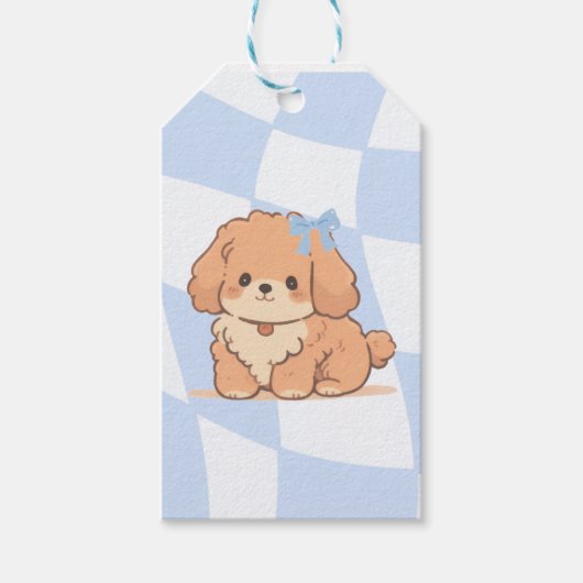 Linten en botten cadeaubijlage cadeaulabel (Voorkant)