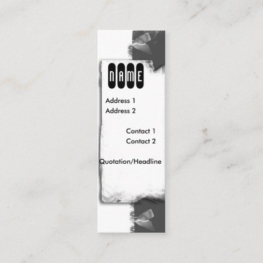 linten en kant mini visitekaartje (Voorkant)