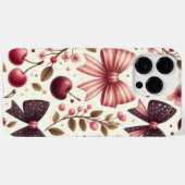 linten en kersenpatroon Case-Mate iPhone case (Achterkant (horizontaal))