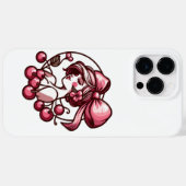 linten en kersenpatroon Case-Mate iPhone case (Achterkant (horizontaal))
