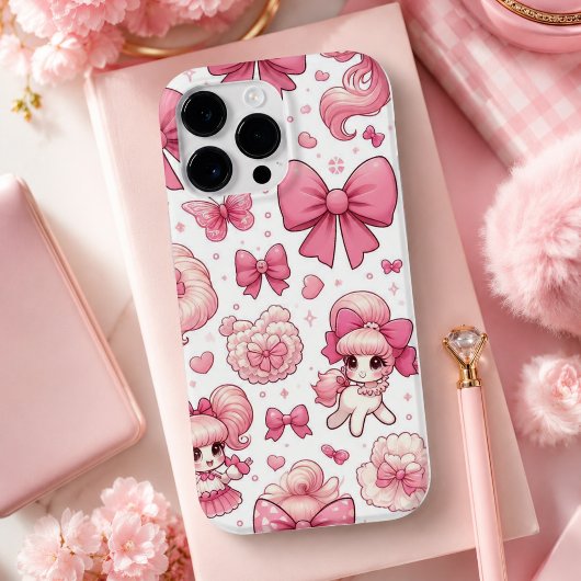 linten en kersenpatroon Case-Mate iPhone case
