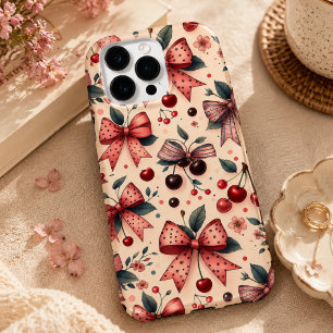 linten en kersenpatroon Case-Mate iPhone 14 pro max hoesje