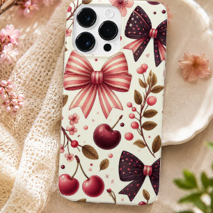 linten en kersenpatroon Case-Mate iPhone 14 pro max hoesje