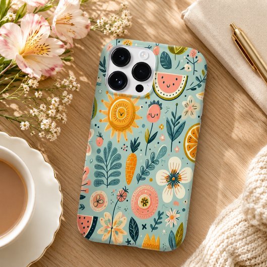 linten en kersenpatroon Case-Mate iPhone case