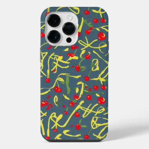 linten en kersenpatroon iPhone 14 pro max hoesje