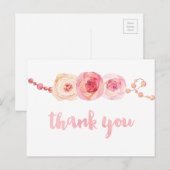 Linten en parels dank je kaart, lief dank je briefkaart (Voorkant / Achterkant)