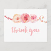 Linten en parels dank je kaart, lief dank je briefkaart (Voorkant)