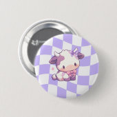 Linten en stier-badge ronde button 5,7 cm (Voorkant /achterkant)