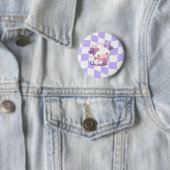 Linten en stier-badge ronde button 5,7 cm (In situ)