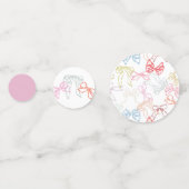 Linten en strikken Bright Waterverf Birthday Girl Confetti (Achterkanten)