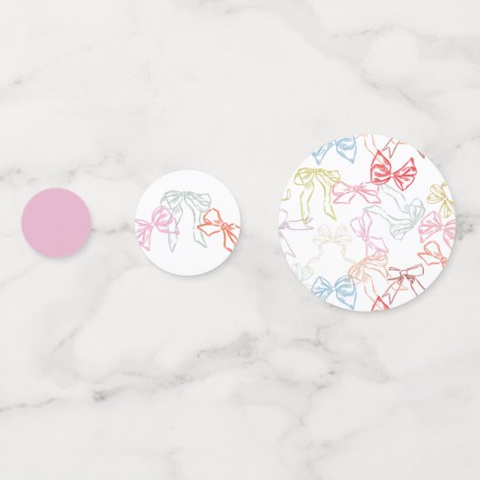 Linten en strikken Bright Waterverf Birthday Girl Confetti (Achterkanten)