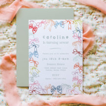 Linten en strikken Waterverf Meisjes Verjaardagsfe