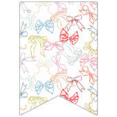 Linten en strikken Waterverf Meisjes Verjaardagsfe Vlaggetjes (Eerste vlag)