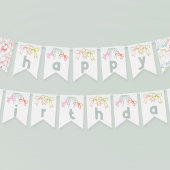 Linten en strikken Waterverf Meisjes Verjaardagsfe Vlaggetjes