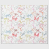 Linten en strikken Waterverf Verjaardag Cadeaupapier (Vlak)