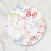 Linten en strikken Waterverf Verjaardag Dank u Bedankjes Labels (Achterkant)