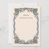  linten gekleurde lichten kerstfeest kaart (Achterkant)