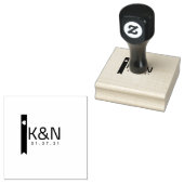 Linten Hart Decor Initiaal Logo Trouwstempel Rubberstempel (Gestempeld)