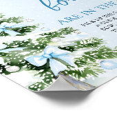 Linten Kerstmis Raad hoeveel linten Baby Shower Poster (Hoek)