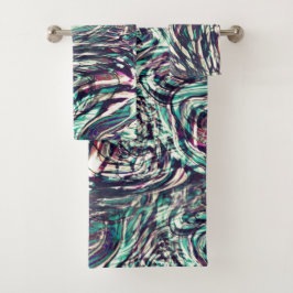 Linten of lussen gedraaid en niet goed doorlopend bad handdoek