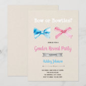 Linten of vlinderdas woord uitnodiging (Voorkant / Achterkant)