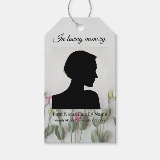 Linten rouw lint labels cadeaulabel (Voorkant)