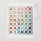 Linten & Rozen Quilt Briefkaart (Voorkant)