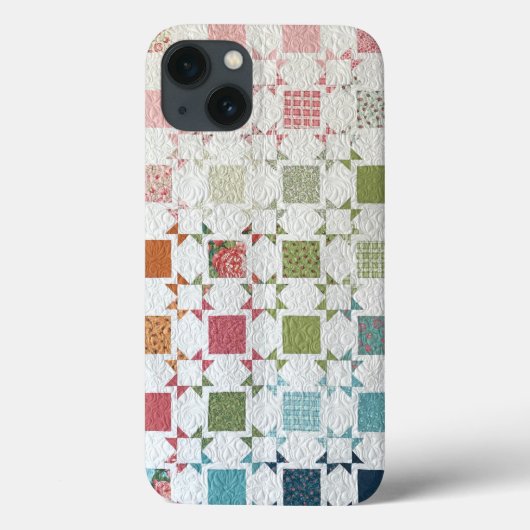 Linten & Rozen Quilt Hoesje-Mate Telefoon Case (Achterkant)